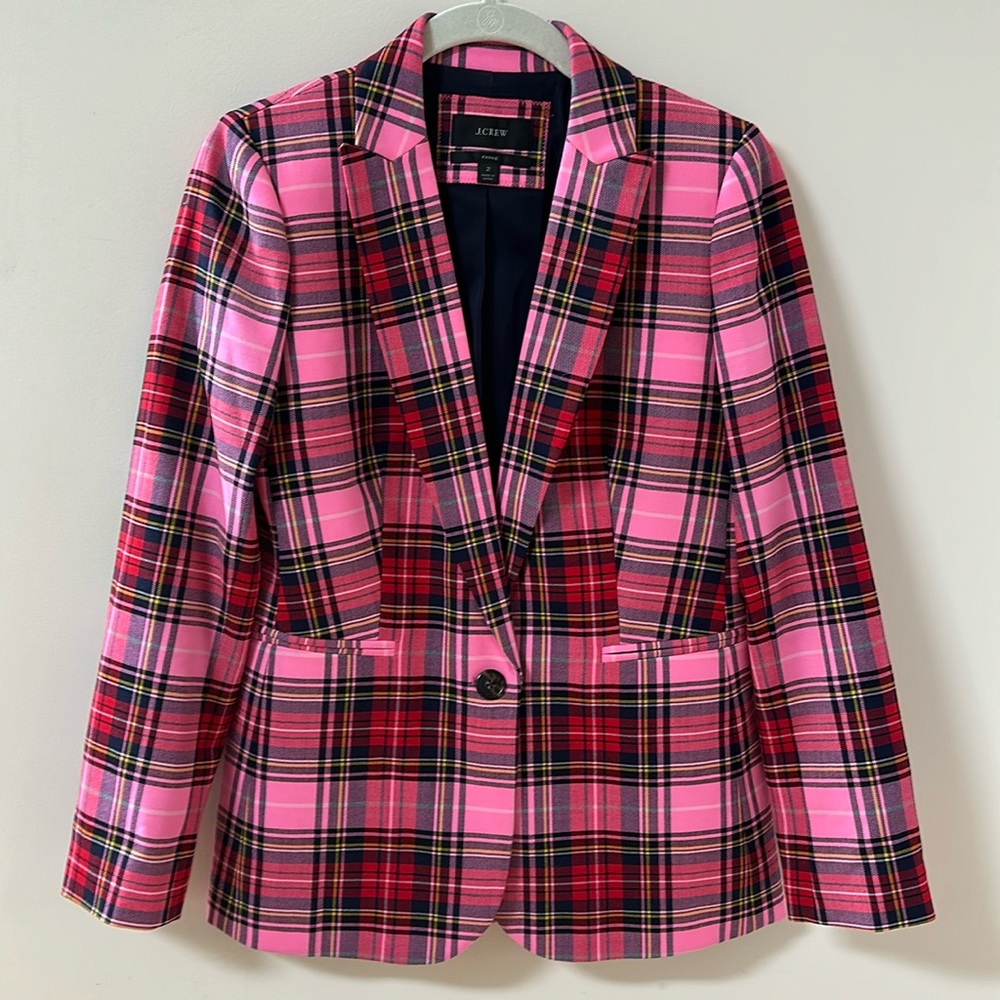 J Crew wool plaid blazer
